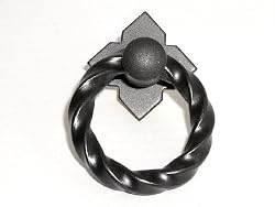 Top Knobs-Normandy Collection M641 Twisted Ring Pull w/backplate in Patine Black