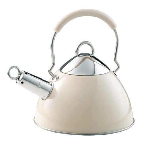 Fresco Stainless Steel & Cream 2 Liter Tea Kettle Fresco Stainless Steel & Cream 2 Liter Tea Kettle