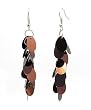 Earrings - E363 - Sequin Dangle - Oval ~ Brown