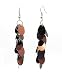 Earrings - E363 - Sequin Dangle - Oval ~ Brown