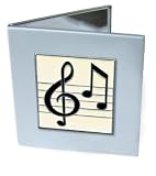 Music Notes Double Mirror Compact
