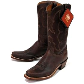 Lucchese 'N8516' Rustler Leather Cowboy Boots Mens - Cigar