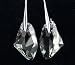 Clear Crystal Galactic Vertical Silver Earrings Used Swarovski Crystals