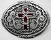 Diamondcut Red Enamel Cross Buckle,RELIGIOUS BUCKLE