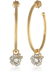 Juicy Couture Pave Flower Charm Earrings