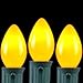 Novelty Lights 25 Pack C9 Ceramic Outdoor Christmas Replacement Bulbs, Yellow, E17/C9 Intermediate Base, 7 Watt