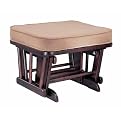 Barrington Deluxe Ottoman- Espresso Finish with Coffee Micro Fiber
