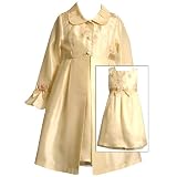 Bonnie Jean Little Girls Yellow Easter Dress Spring Coat Set Girl 4-6X