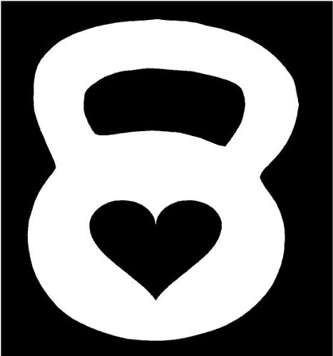 Kettlebell CROSSFIT vinyl car / truck sticker decal transfer WHITE