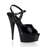 Delight-609, 5 3/4'' Black Pat/Black Size 10