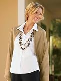 Wrinkle-Free Cotton Pinpoint Shaped Shirt