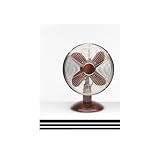 Deco Breeze Colored Table Top Metal Fan in Tiger Print