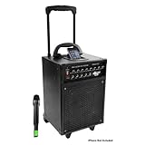 Pyle-Pro PWMA930I 600 Watt VHF Wireless Portable PA System/Echo with iPod Dock