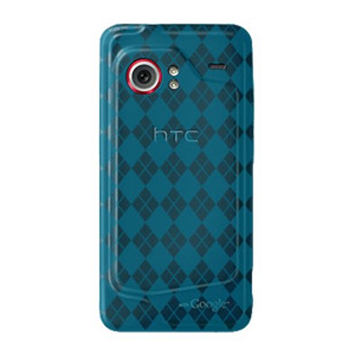 Amzer Luxe Argyle Skin Case for HTC DROID Incredible PB31200 (Blue)