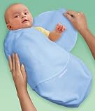 Kiddopotamus & Co. Cotton Knit SwaddleMe - Blue (Large)