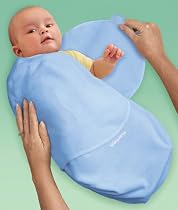 Kiddopotamus & Co. Cotton Knit SwaddleMe - Blue (Large)