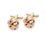 Gilt Plated Knot Effect Fashion Cufflinks 253