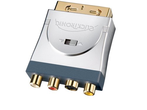Clicktronic HC 006 Scart Adapter (3x Cinch (A/V) mit S-VHS, vergoldete Kontakte) Preisvergleich