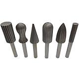 6 ピース メタル プラスチック カッターロータリーバリ ファイル セット 6 ミリメートル 1/4木工hss ロータリー ファイル金属木彫り ナイフ カッター彫刻ビット