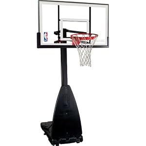 Spalding 68454 Portable Basketball Hoop with 54 Inch Glass Backboard by 