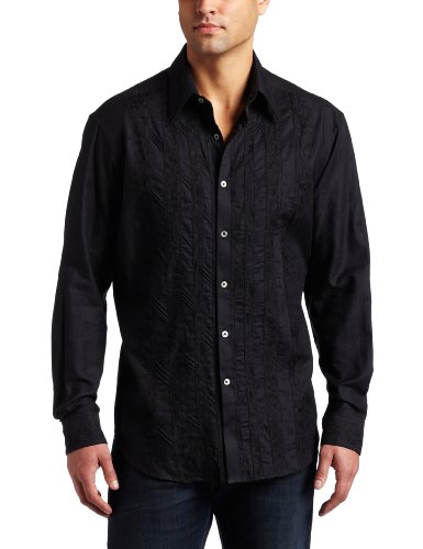 Robert Graham Mens Garifuna Button-down Shirt, Black, Small