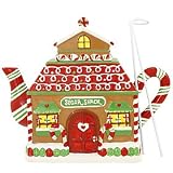 Festive Gingerbread House Teapot for Christmas/Holiday Tea