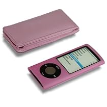 New 5th Generation Nano Pink Flip Case & Pink Silicone Cover With Screen Protector For the New Apple iPod 5G Nano with Camera (Sep 2009) 8GB & 16GB