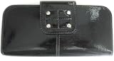 Liz Claiborne Jungle Blossom Patent Wallet in Black