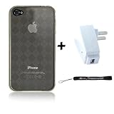 Argyle Smoke Flexi Skin Cover for Apple iPhone 4