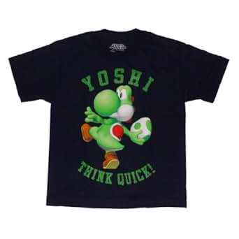 Amazon.com: Super Mario Yoshi Boys Character T-shirt (XL (18/20), Navy): Fashion T Shirts: Clothing