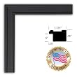 24x36 / 24 x 36 Black Stain on Maple Custom Picture Frame - Brand NEW .. 1.25'' wide