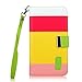 Cellularvilla Wallet Case for BLU Studio 5.5 D610a Pu Leather Wallet Card Flip Open Pocket Case Cover Pouch (Pink Yellow)