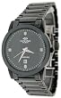 Oniss #ON606-MGM1 Men's Paley Faceted Crystal Black Ceramic Watch