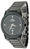 Oniss #ON606-MGM1 Men's Paley Faceted Crystal Black Ceramic Watch