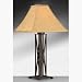 Transitional 33 Aged Iron Euclid Table Lamp with Square Taupe Bell shade, (FREE SHIPPING)