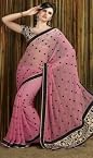 STYLELOK ChiffonSareesSL 95753 | Color Pink