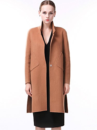 Miya Womens Two Sided Pure Wool Cashmere Coat Jacket Overcoat