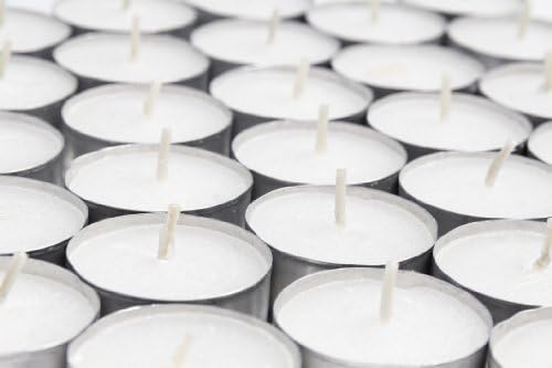 MiaVela Tealight Candles Set of 125 - White Unscented Long Burning - Built in Safety Feature - Buy in Bulk - Wedding Tealights - For Those Spiritual Romantic Comfort Settings - Will Burn All the Way