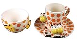 ZooBuds Hand Painted 3-Piece Giraffe Design Breakfast Set