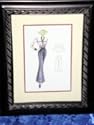 Fashion Art Paris Model Vintage Chic Botique Framed Decor Gallery Print / S3