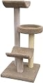 Molly and Friends "Layabout" Premium Handmade 3-Tier Cat Tree with Sisal, Model 323, Beige from Molly and Friends