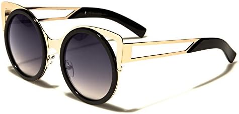 IV Women's Cat Eye Retro Vintage Round Metal Frame Sunglasses