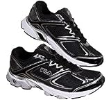 Fila Men's DLS Maxim Black/White-Silver Trim Running Shoes US Sizes 7-15