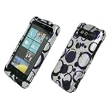 EMPIRE 2D Purple Circles with Stars Design Hard Case Cover for HTC Trophy T ....