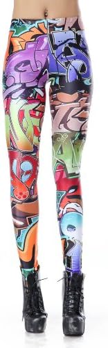 LoveLiness Graffiti Print Leggings One Size Multicolor (One Size, Multicolor)
