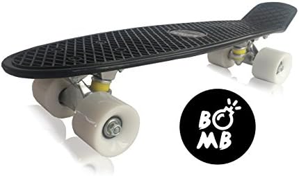 Bomb Skateboards 22" Black Deck with White Wheels