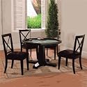 Furniture online: Powell Black and Warm Cherry Game Table in 2-Carton