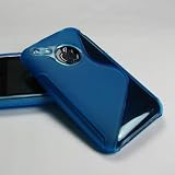 iPhone 3G 3GSケース　やわらかいシリコン　ライトブルー　液晶保護フィルム付　送料無料