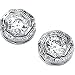14K White Gold Created Moissanite Earring