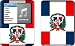 Dominican Republic Flag Design Protective Decal Skin Sticker for Apple iPod nano 3G (3rd Generation) 4GB/ 8GB Player